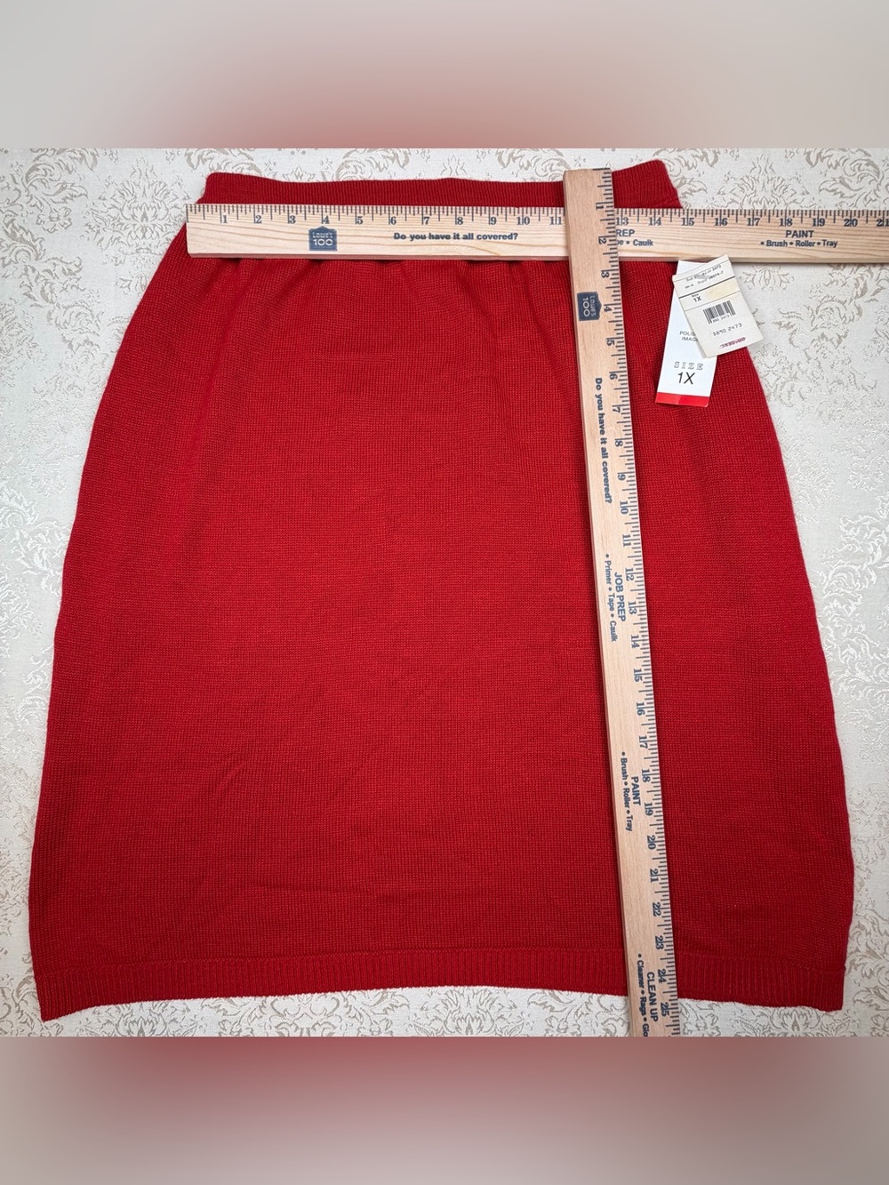 Liz Baker Vintage Red Sweater Skirt , NWT, 1X - Picture 4 of 7